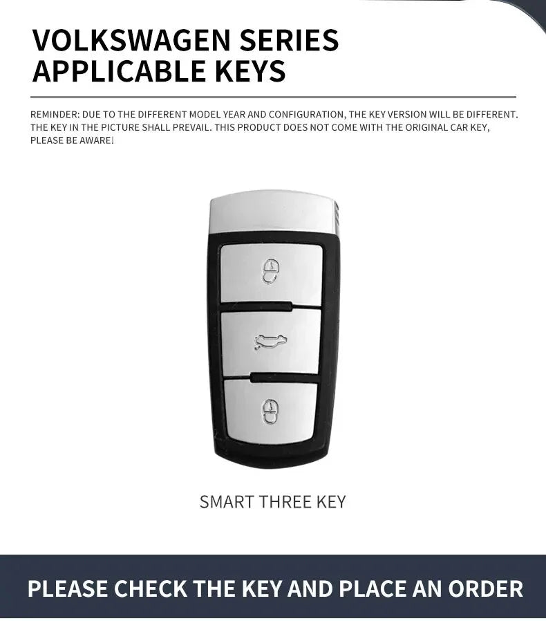 Volkswagen 3 Buttons Smart Remote Key Case F235