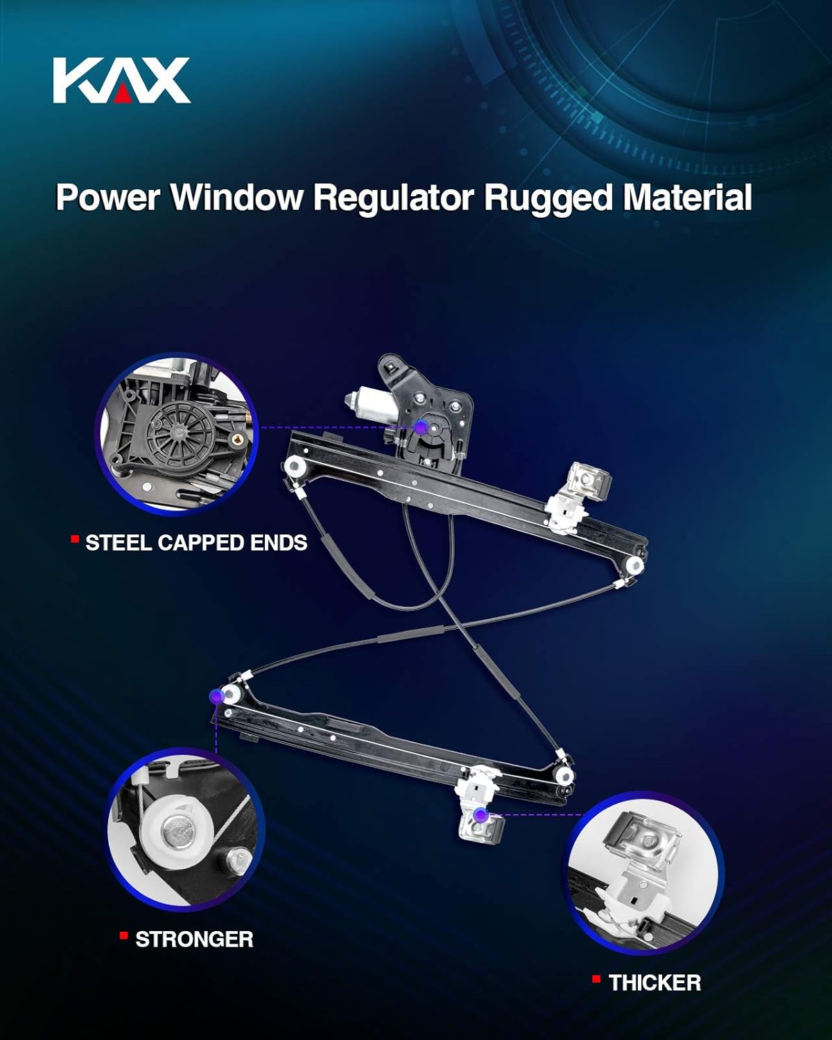 Power Window Regulator with Motor Assembly Rear Left Driver Side Pack of 2 Y29000