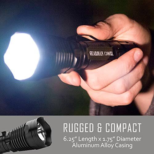 Rechargeable Tactical LED Flashlight with Remote Pressure Switch W771389