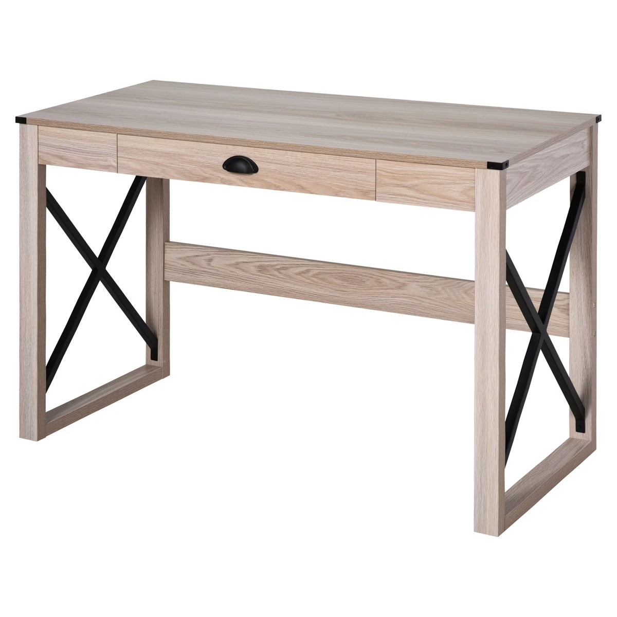44 inch Rustic Writing Desk with Storage Drawer Y8233