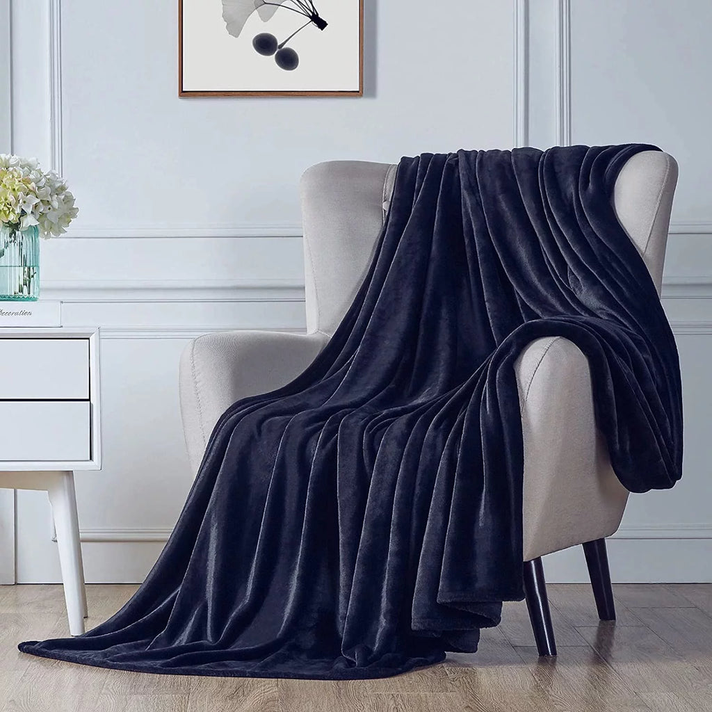 Ultra Soft Microplush Fleece Throw Blanket, 50 x 60, Orange, Machine Washable O75487