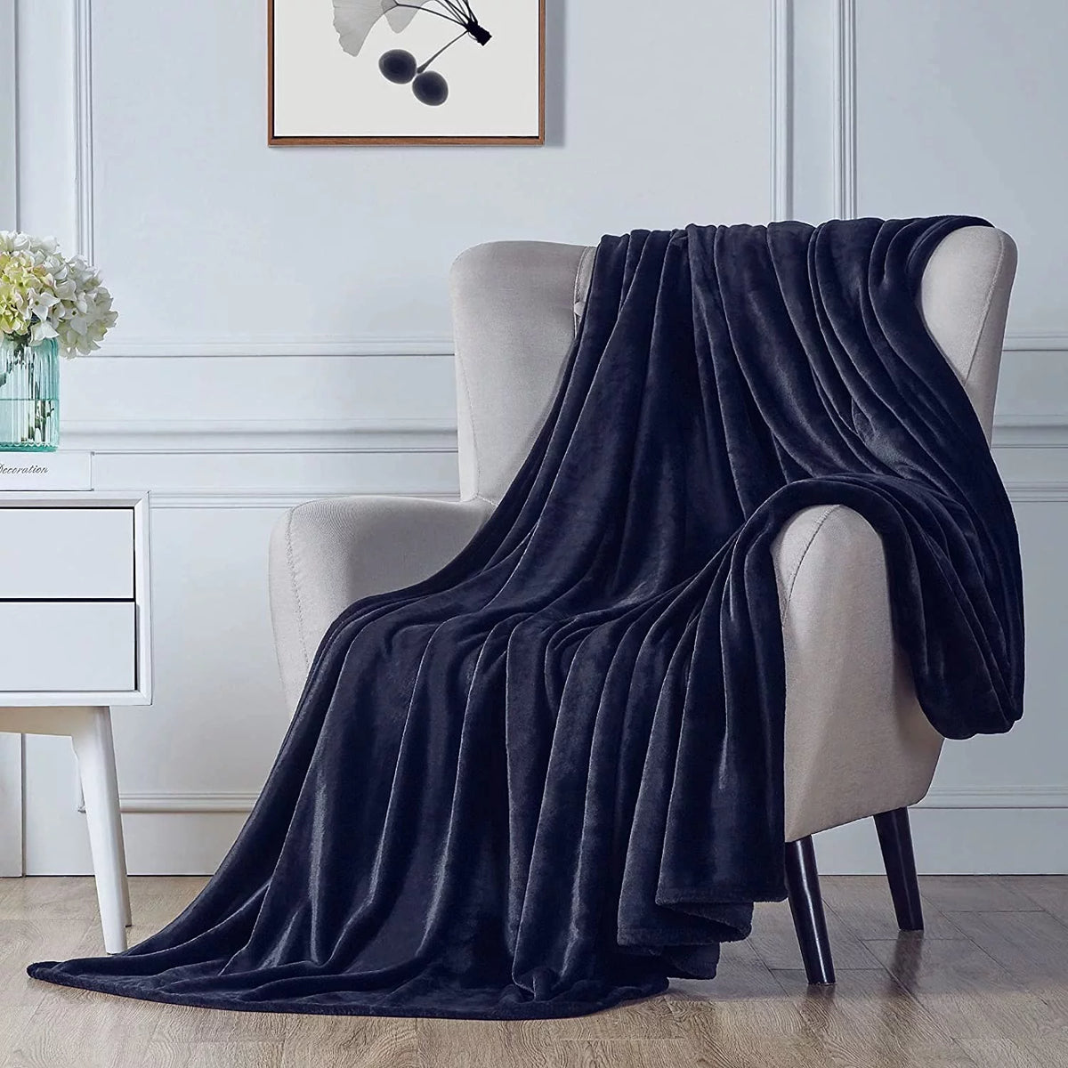 Ultra Soft Microplush Fleece Throw Blanket, 50 x 60, Orange, Machine Washable O75487