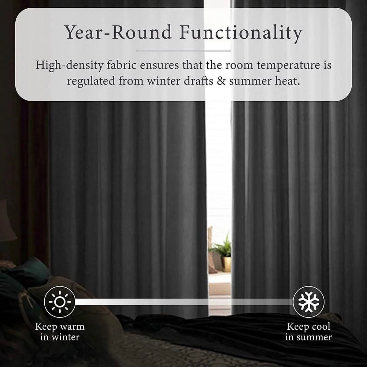 Beige Blackout Curtain 42x84 G8302