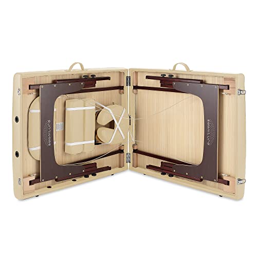 Lightweight Bi-Fold Memory Foam Massage Table with Carrying Case V532286