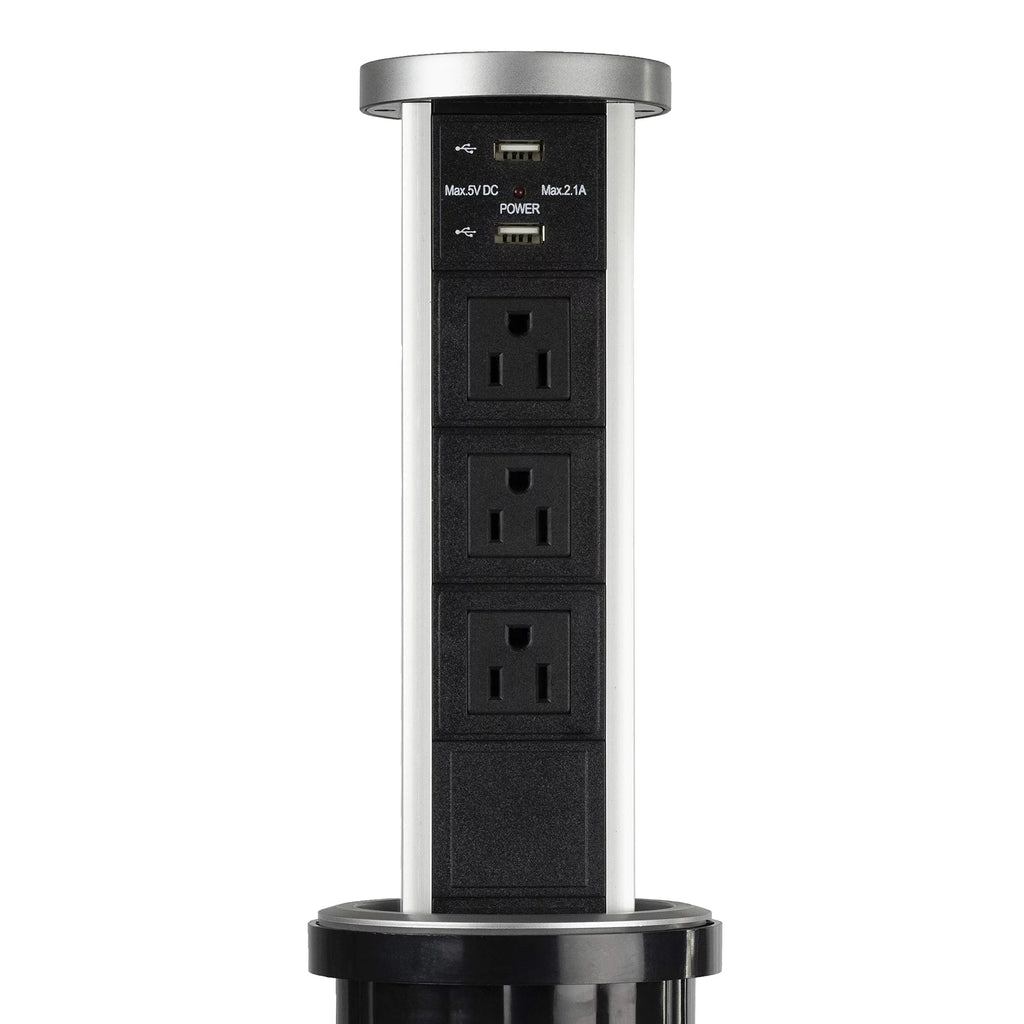 110V Automatic Pop Up Outlet Retractable Countertop Power Socket B401