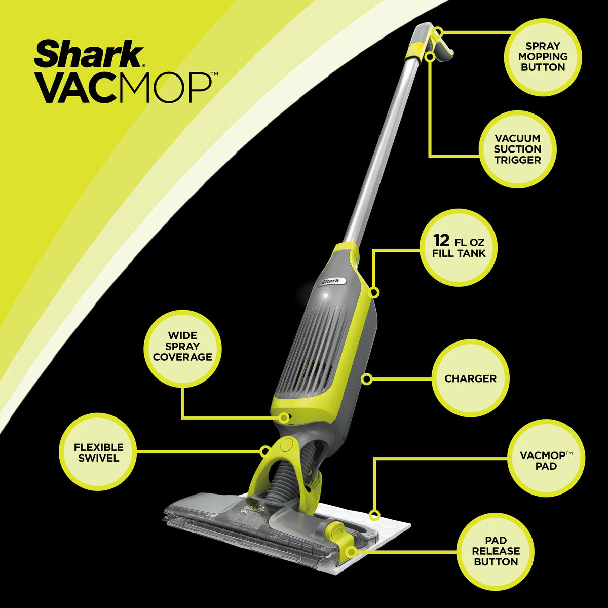 Cordless Hard Floor Vacuum Mop with Disposable Pad F539