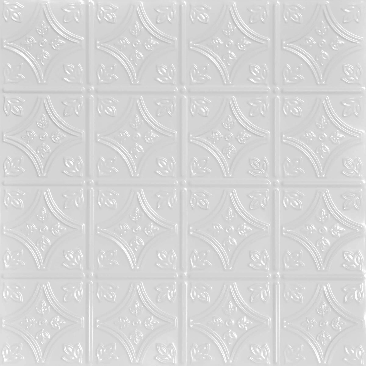 White 12 Pack Nail Up Tin Ceiling Tiles Z68933