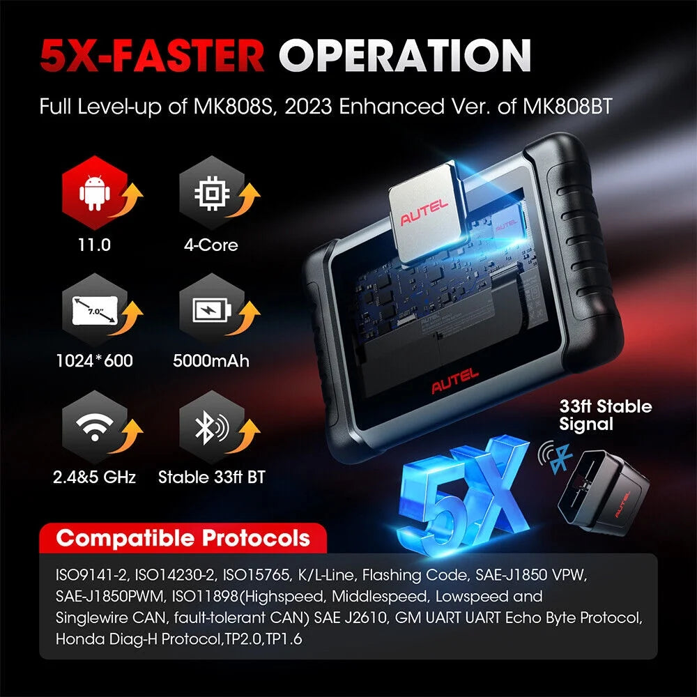 Autel Scanner MaxiCOM MK808K-BT Automotive Diagnostic Scan Tool T428
