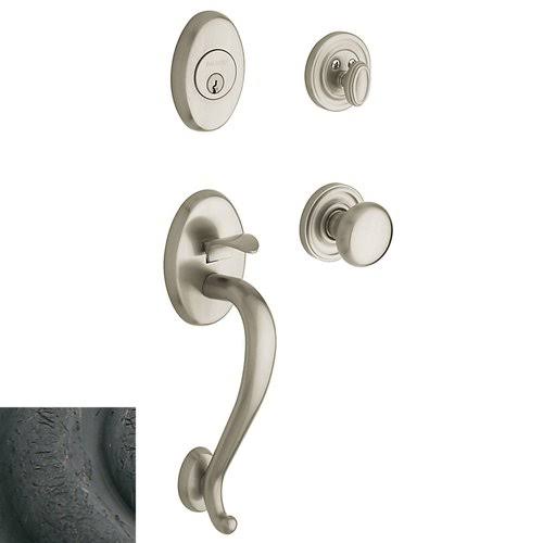 Distressed Oil-Rubbed Bronze Handleset with Classic Knob V759278